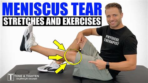 knee meniscus tear tests and exercises for full recovery|physical therapy after meniscus surgery.